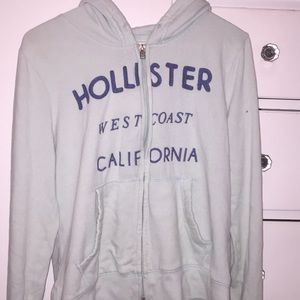 Light blue/ mint Hollister zip up sweater